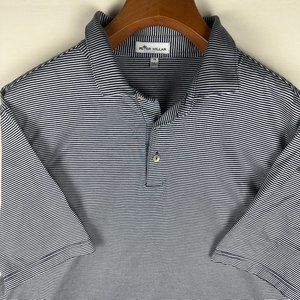 Peter Millar Polo Shirt Mens Extra Large XL Striped Short Sleeve Golf Casual